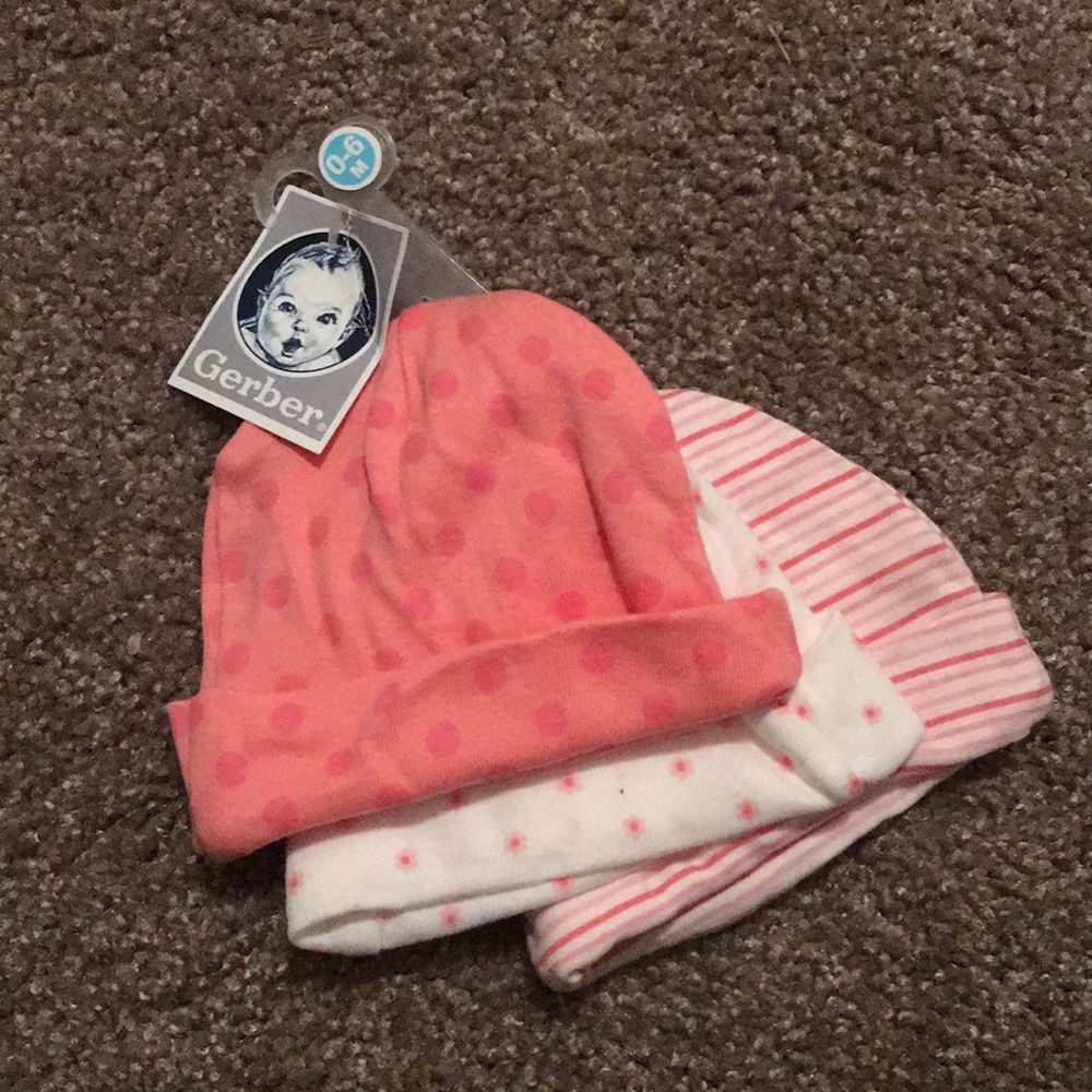 Gerber baby 3 pack hats
